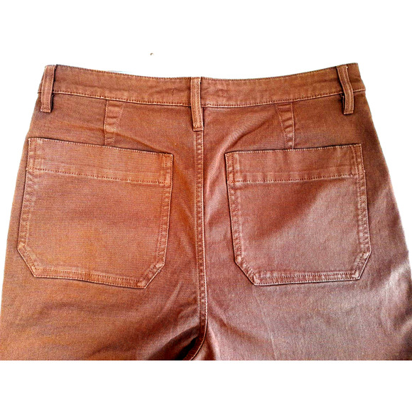 Quince Women's Wide Leg Pants in Warm Brown - Picture 6 of 12